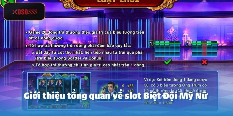 Biệt Đội Mỹ Nữ Tại Xoso333: Hướng Dẫn Chơi Và Luật Cực Dễ Hiểu 2 Giới thiệu tổng quan về slot Biệt Đội Mỹ Nữ từ A - Z