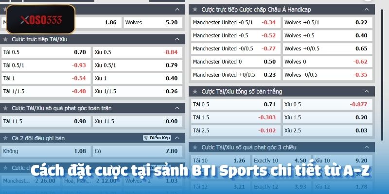 BTI Sports Xoso333 - Tỷ Lệ Kèo Cược Cao Hàng Đầu 2025 3 Cách đặt cược tại sảnh BTI Sports chi tiết từ A-Z