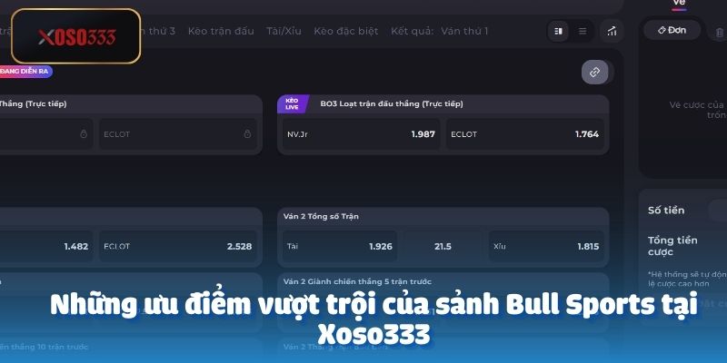 Bull Sports Xoso333 – Cá cược Esports Đỉnh Cao 3 Những ưu điểm vượt trội của sảnh Bull Sports tại Xoso333